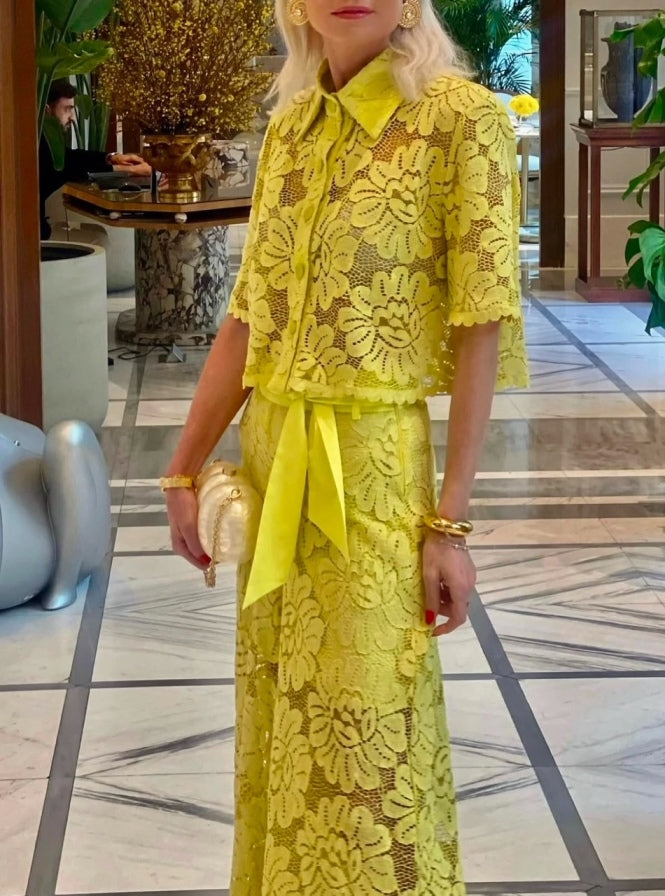 LACE SET YELLOW - Vesta Donna