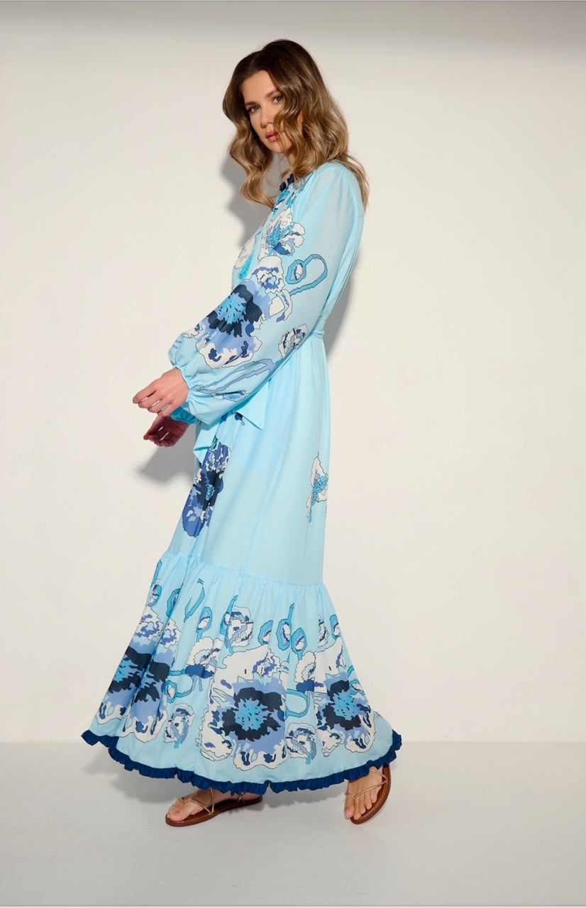 CECILIA BLUE DRESS - Vesta Donna