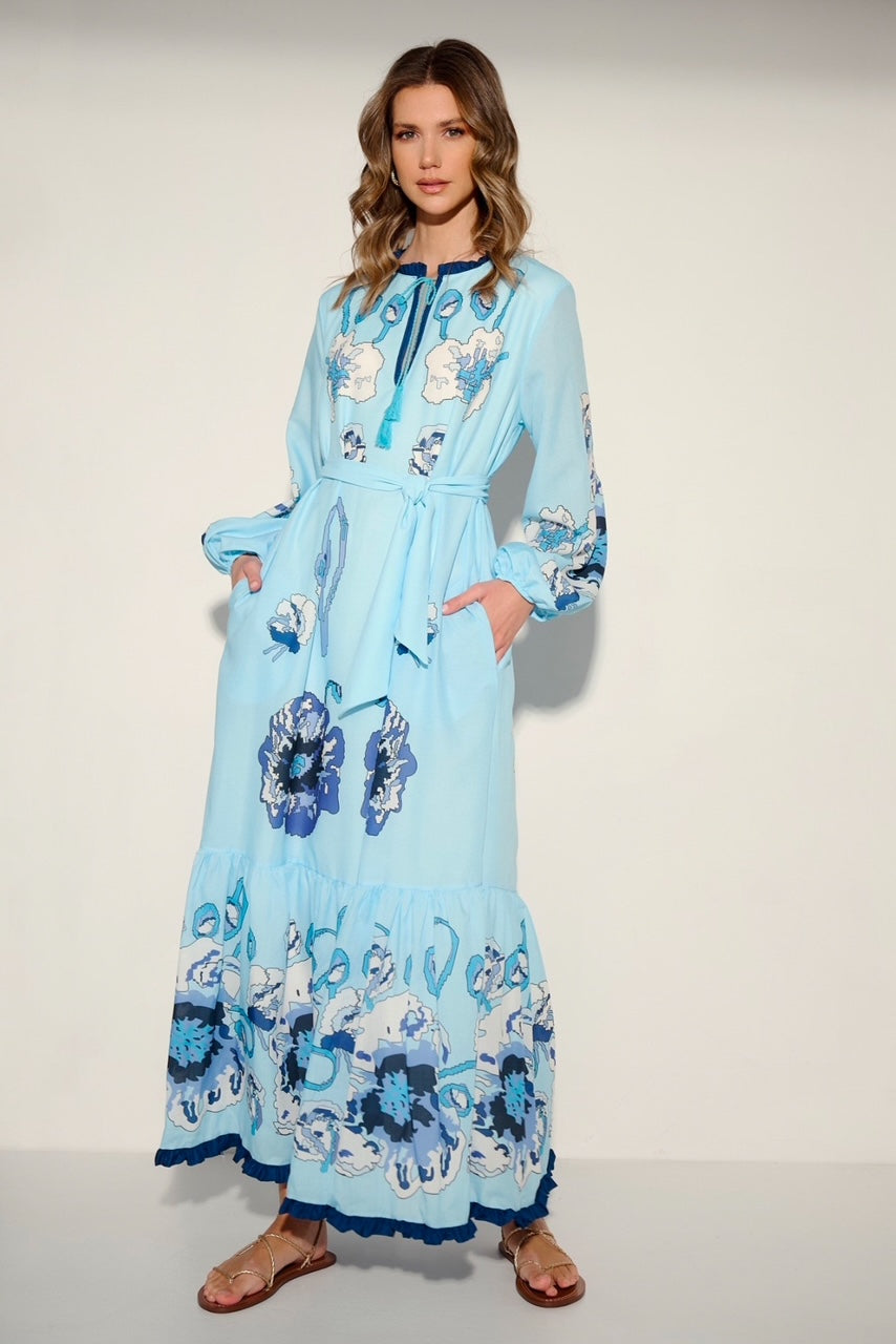 CECILIA BLUE DRESS - Vesta Donna