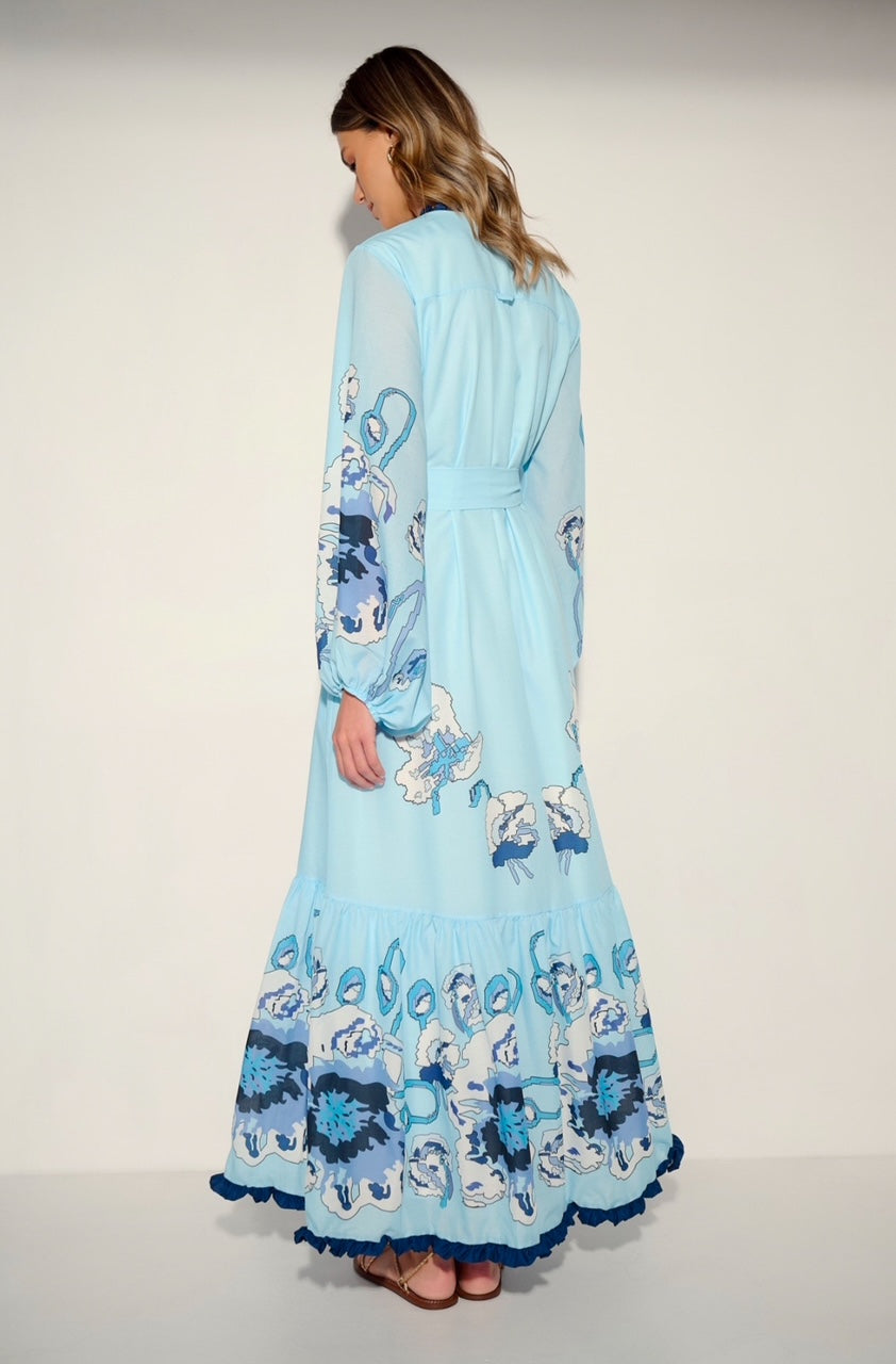 CECILIA BLUE DRESS - Vesta Donna