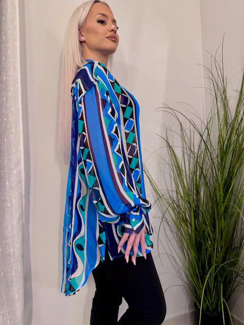 DELILAH SHIRT BLUE - Vesta Donna