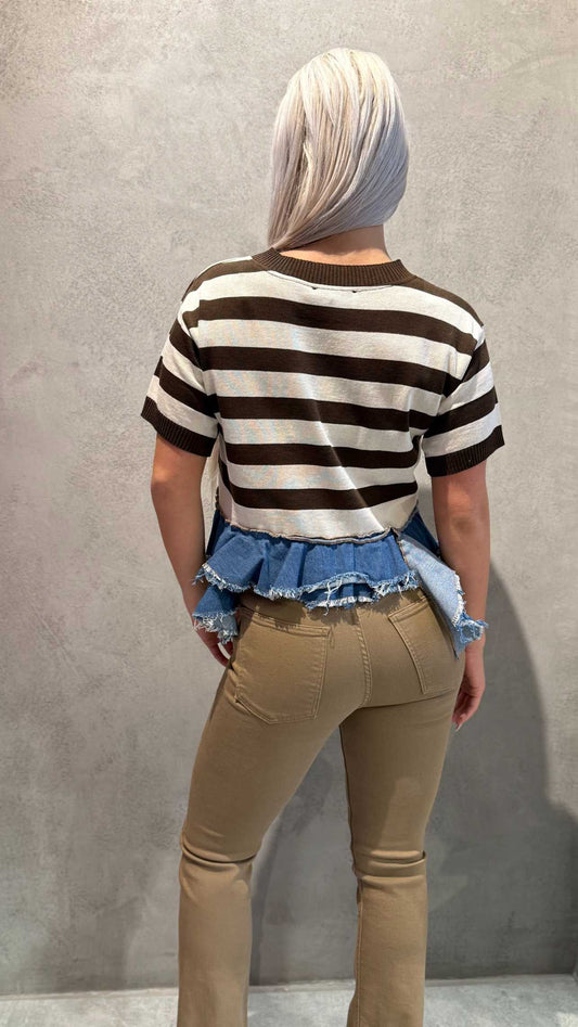 AMALFI KNIT TOP CACAO