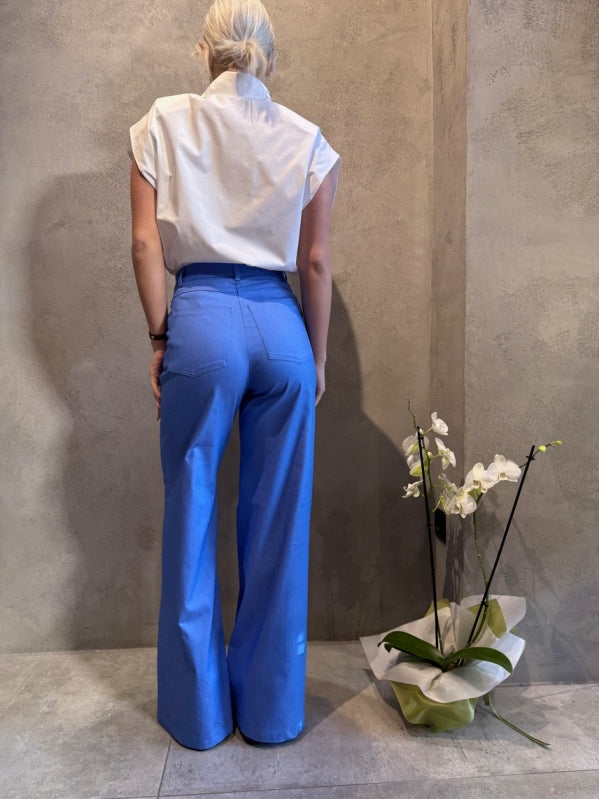 BILLIE PANTS BLUE - Vesta Donna