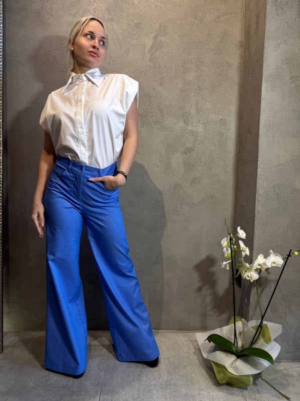 BILLIE PANTS BLUE - Vesta Donna