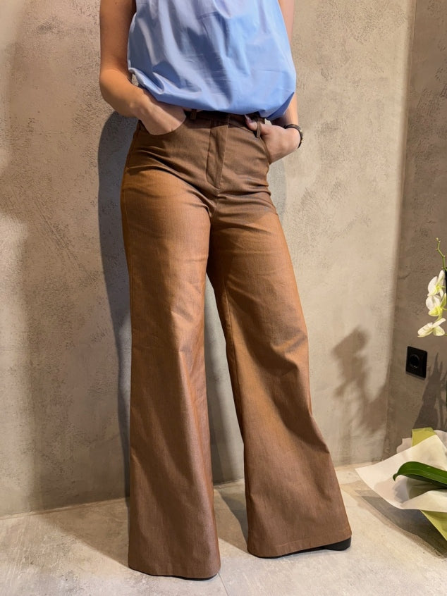 BILLIE PANTS BROWN - Vesta Donna
