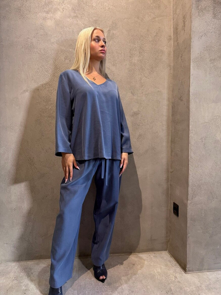 TRUDY TOP BLUE - Vesta Donna