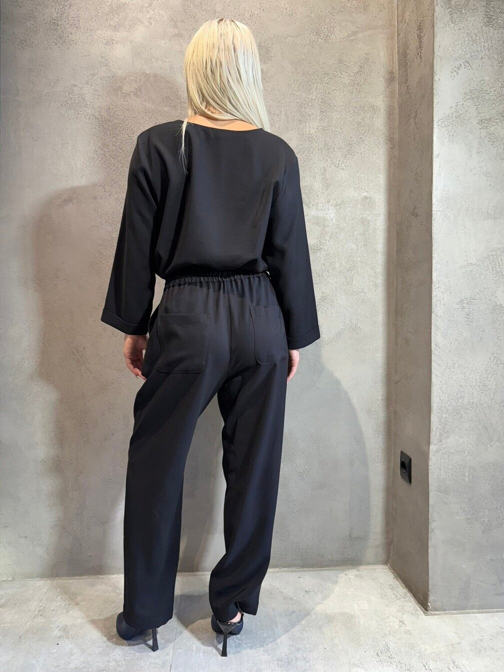 TRUDY TOP BLACK - Vesta Donna