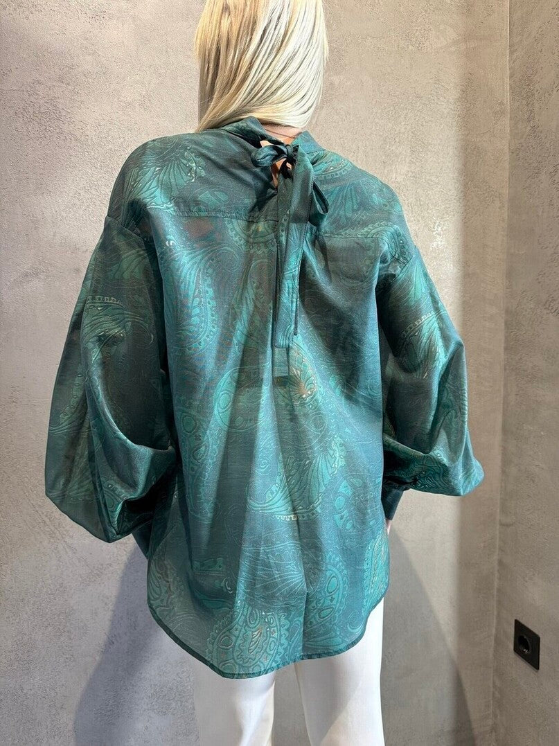 LISA SHIRT GREEN - Vesta Donna