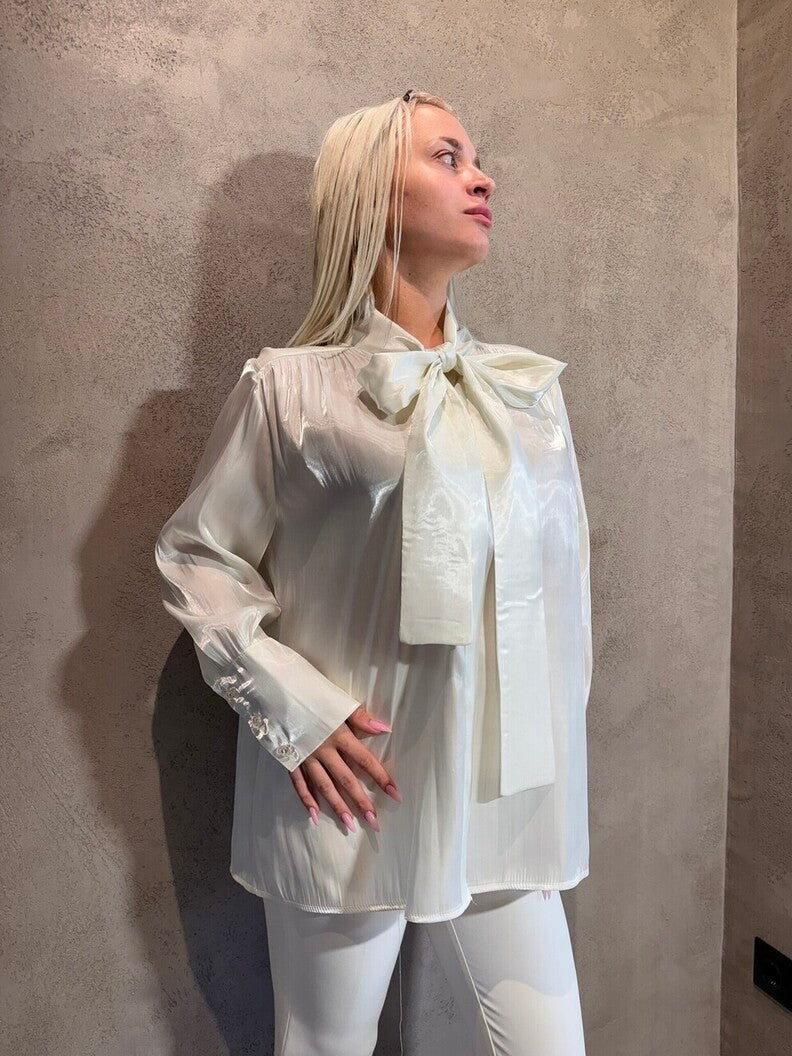 BRIGHT SHIRT ECRU - Vesta Donna