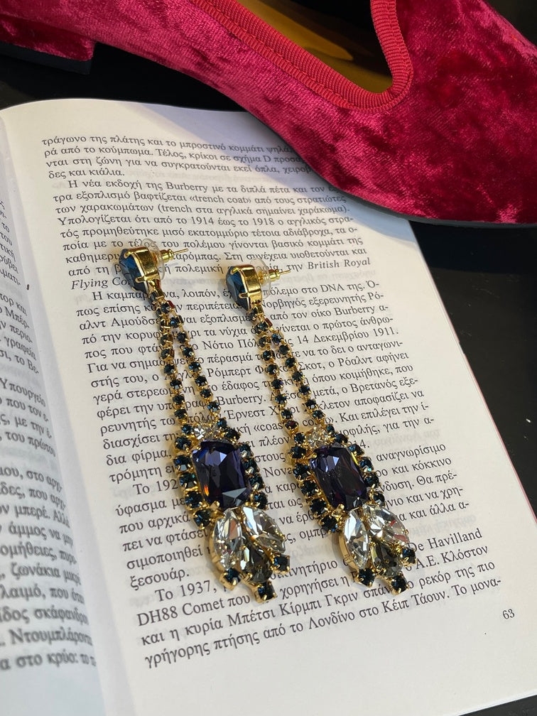 Vesta Donna  ΚΡΕΜΑΣΤΑ ΣΚΟΥΛΑΡΙΚΙΑ ΜΕ ΜΠΛΕ ΣΤΡΑΣ - Vesta Donna