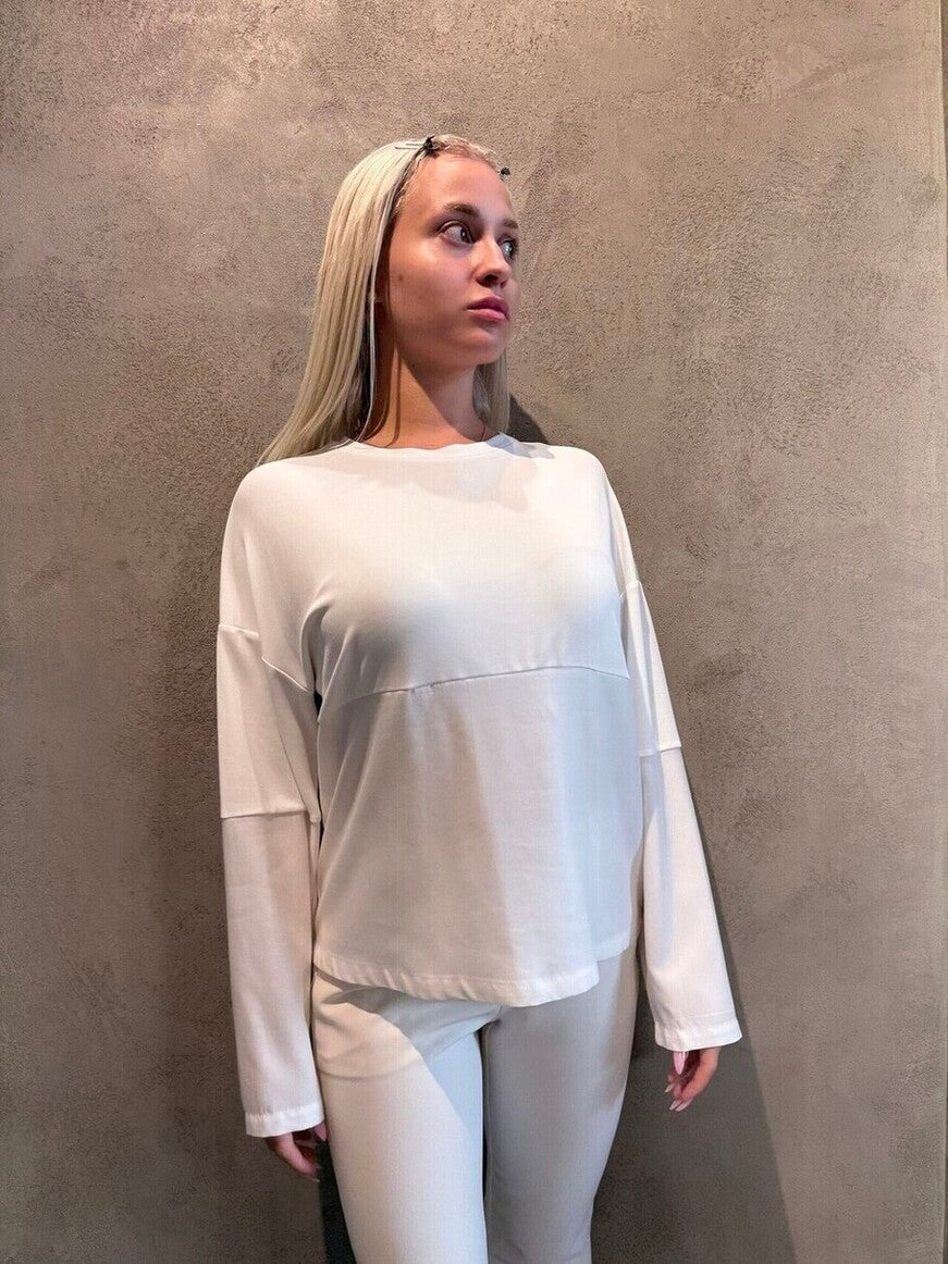 DENNY TOP ECRU - Vesta Donna