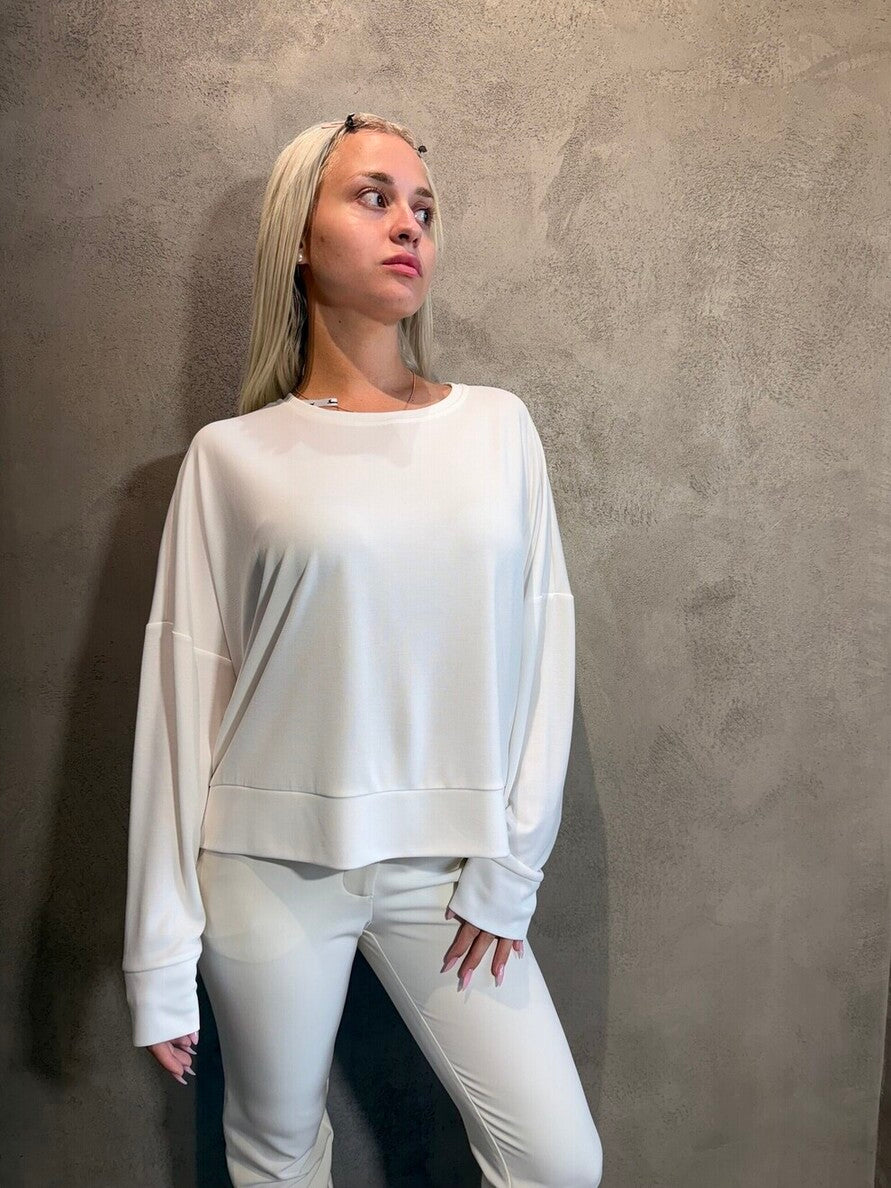 MARY TOP ECRU - Vesta Donna