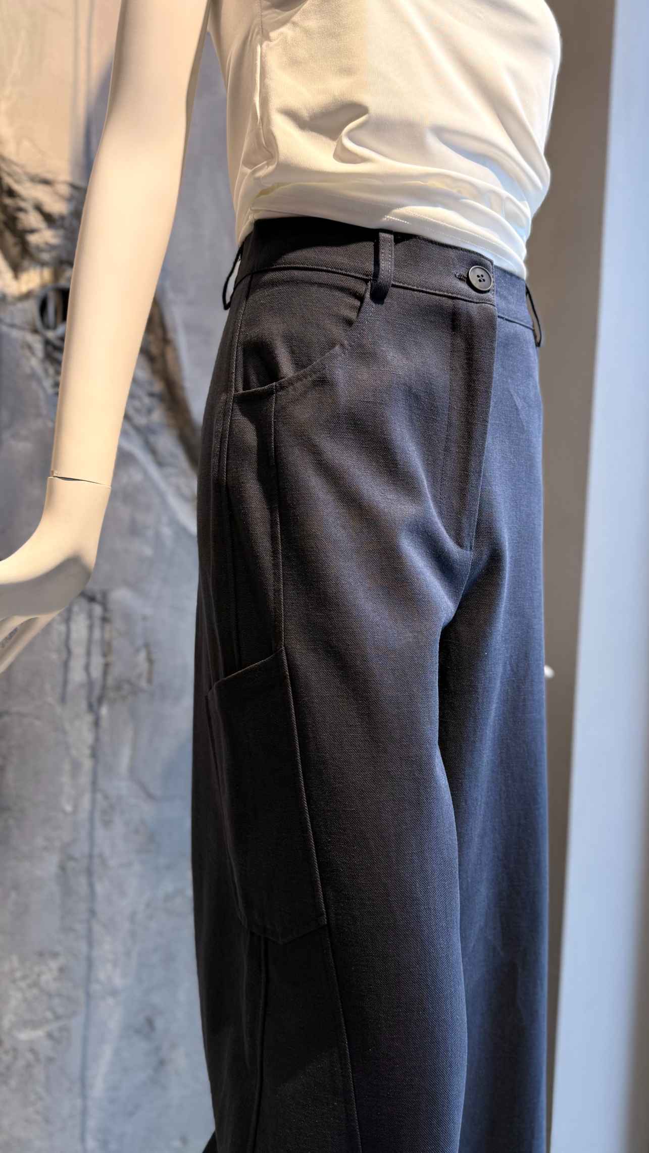 JANISH WIDE LEG PANTS BLUE - Vesta Donna