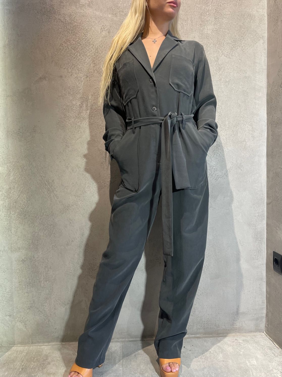 ENNE JUMPSUIT CARBON - Vesta Donna
