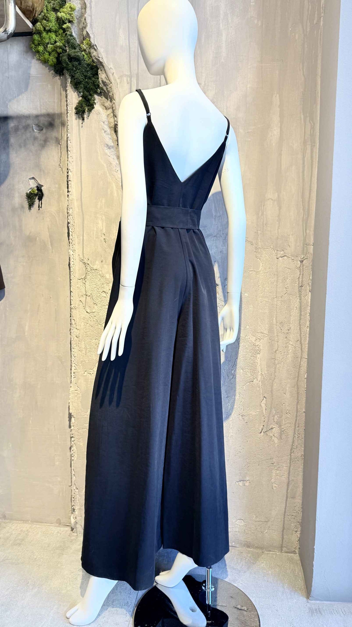 AURORA ZIP JUMPSUIT BLACK - Vesta Donna
