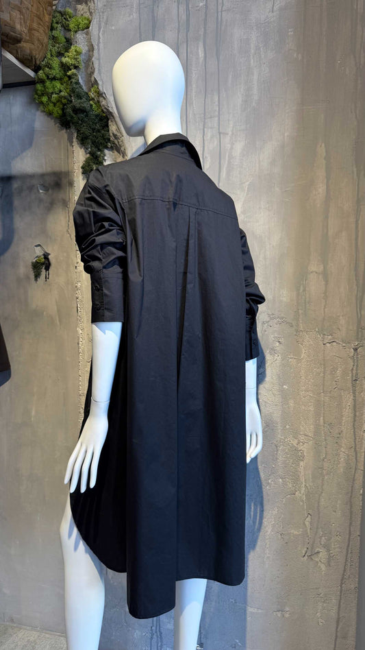 SOLSTICE KISS SHIRT DRESS BLACK