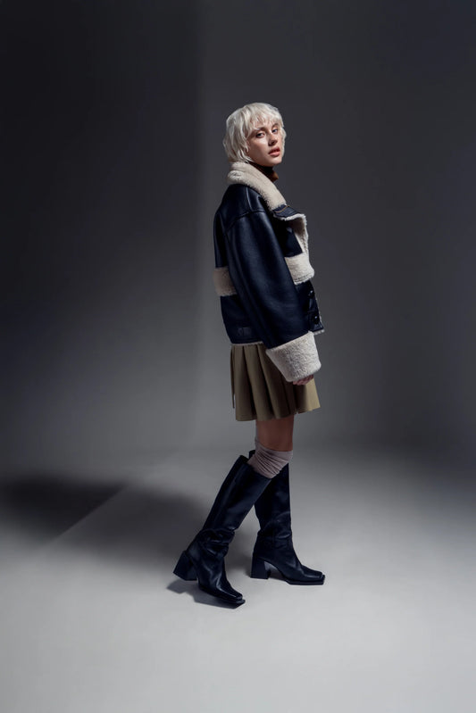 SINTHIA AVIATOR JACKET BLACK