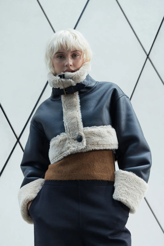 SINTHIA AVIATOR JACKET BLACK