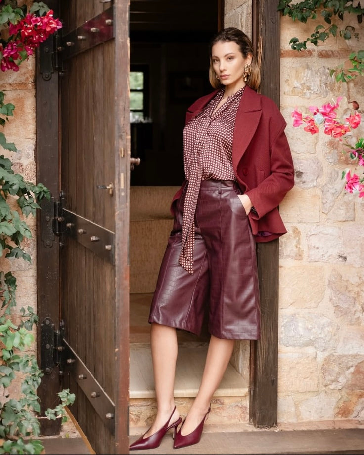 SIA CROCO SHORT PANTS - Vesta Donna