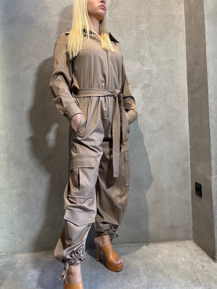 ZENAIDA JUMPSUIT BEIGE - Vesta Donna