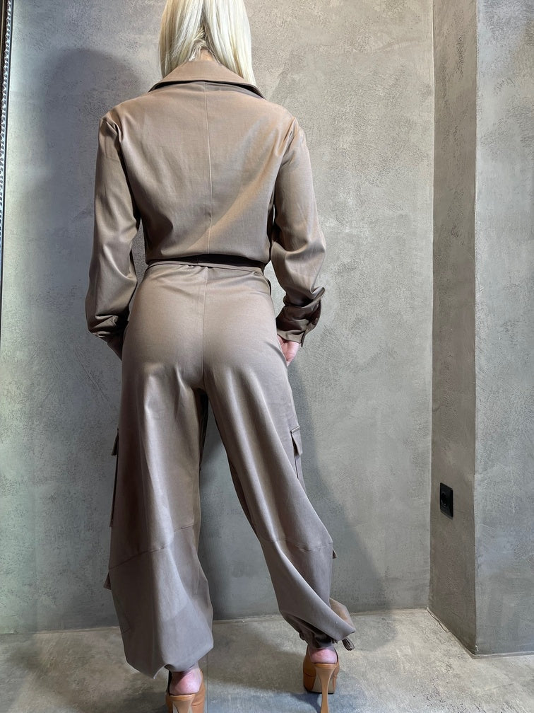 ZENAIDA JUMPSUIT BEIGE - Vesta Donna