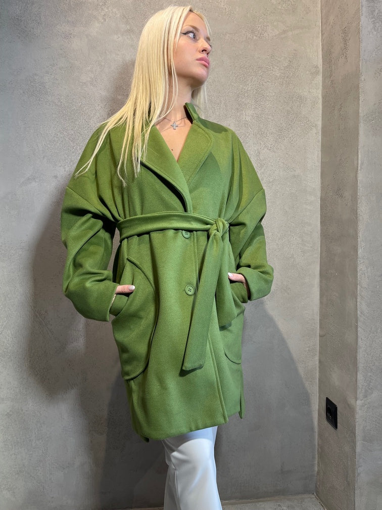 LYDIA COAT OLIVE - Vesta Donna