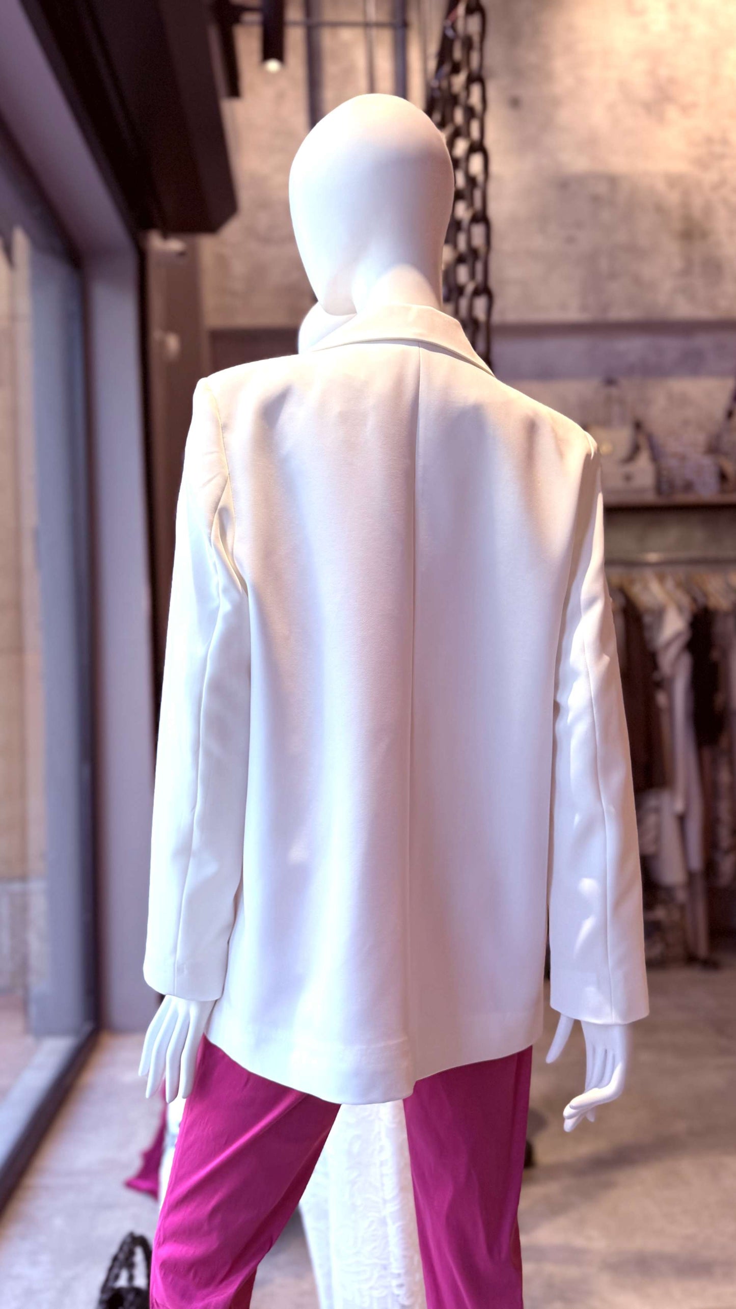 BASIC BLAZER WHITE - Vesta Donna