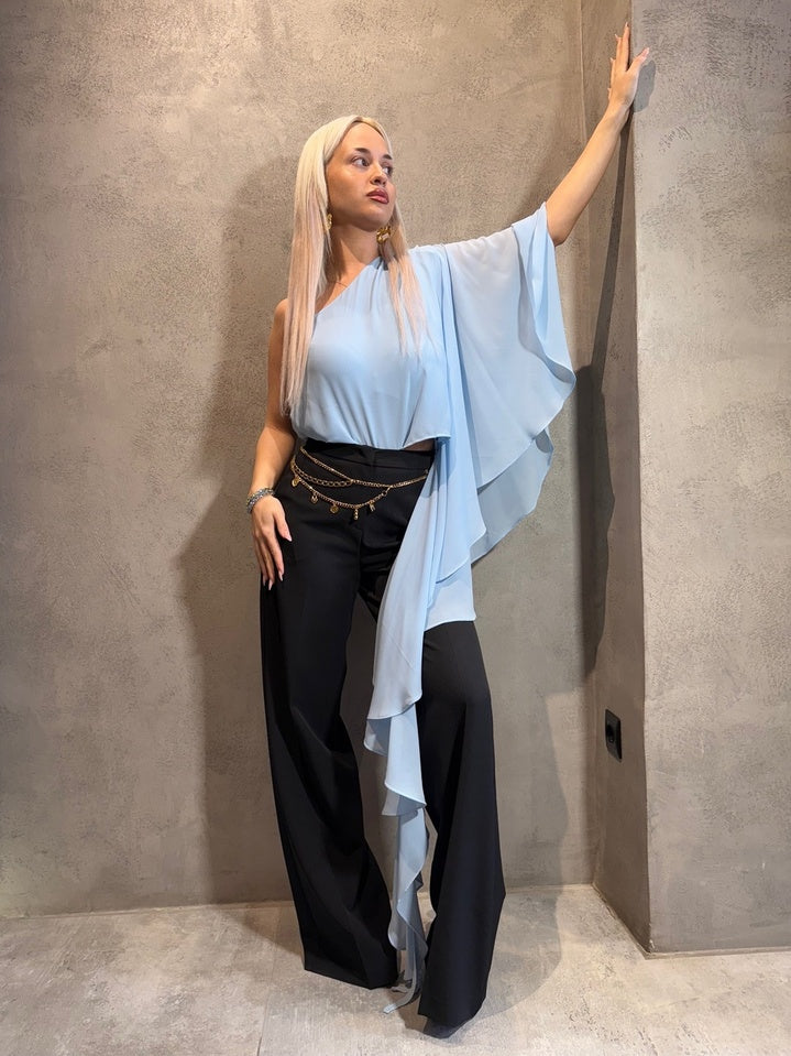 TAMARA TOP LIGHT BLUE - Vesta Donna