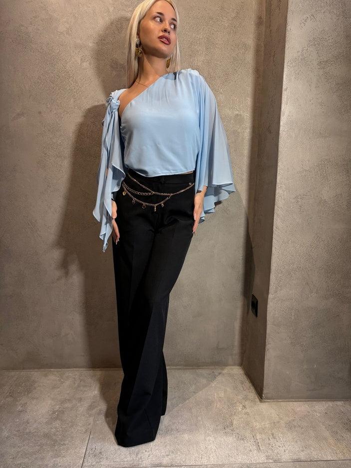 TAMARA TOP LIGHT BLUE - Vesta Donna