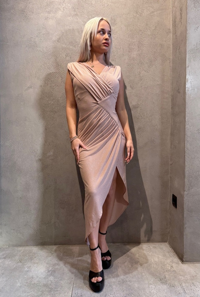 GARCELLE DRESS NUDE - Vesta Donna