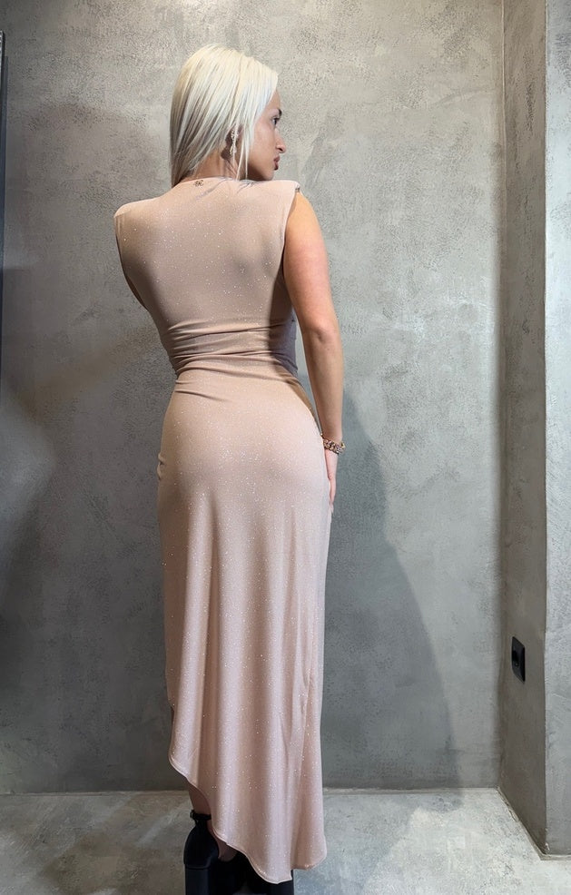GARCELLE DRESS NUDE - Vesta Donna