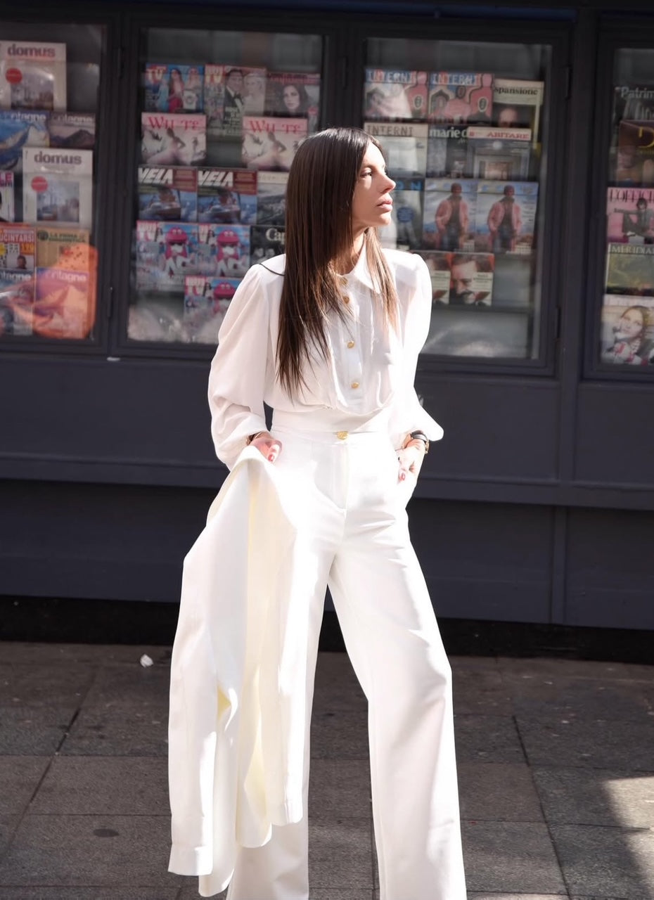 SUSAN CROPPED SHIRT WHITE