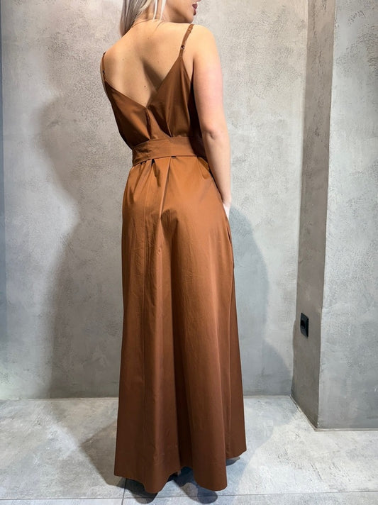 TASSIA DRESS CHOCOLATE - Vesta Donna