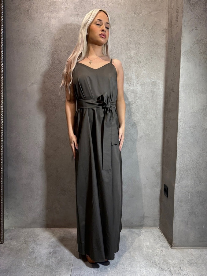 TASSIA DRESS KHAKI - Vesta Donna