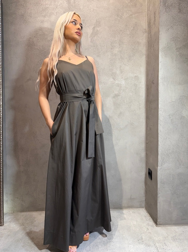 TASSIA DRESS KHAKI - Vesta Donna