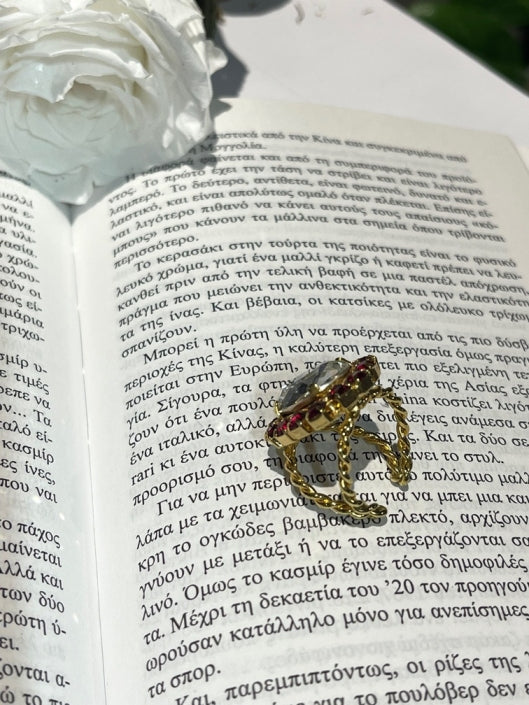 ΔΑΧΤΥΛΙΔΙ ΔΑΚΡΥ ΜΕ ΚΟΚΚΙΝΑ ΣΤΡΑΣ - Vesta Donna