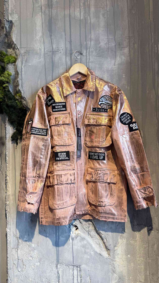 GELANIA JACKET POWDER FOIL - Vesta Donna