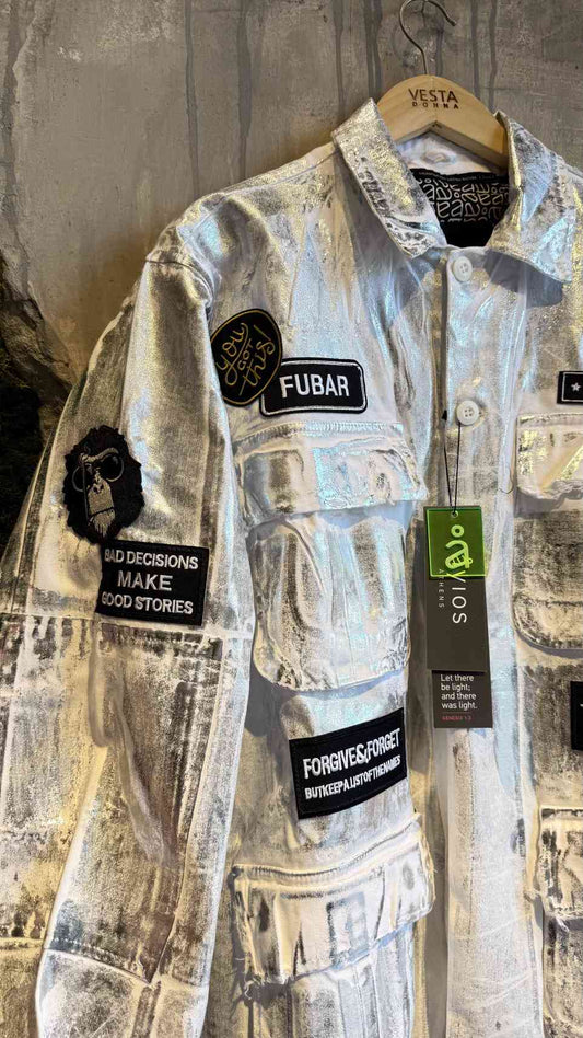 GEMELLI JACKET WHITE FOIL