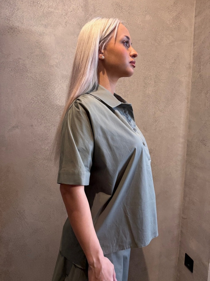 VIKTORIA SHIRT KHAKI - Vesta Donna