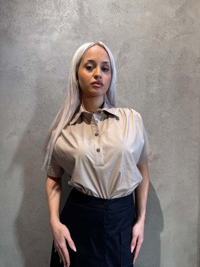 VIKTORIA SHIRT BEIGE - Vesta Donna