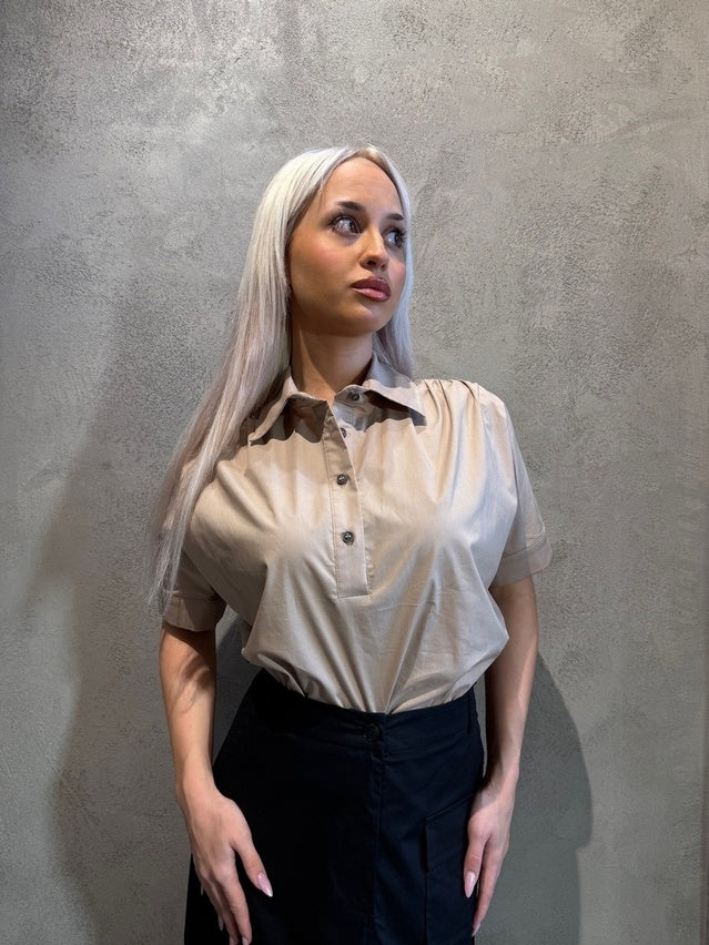VIKTORIA SHIRT BEIGE - Vesta Donna
