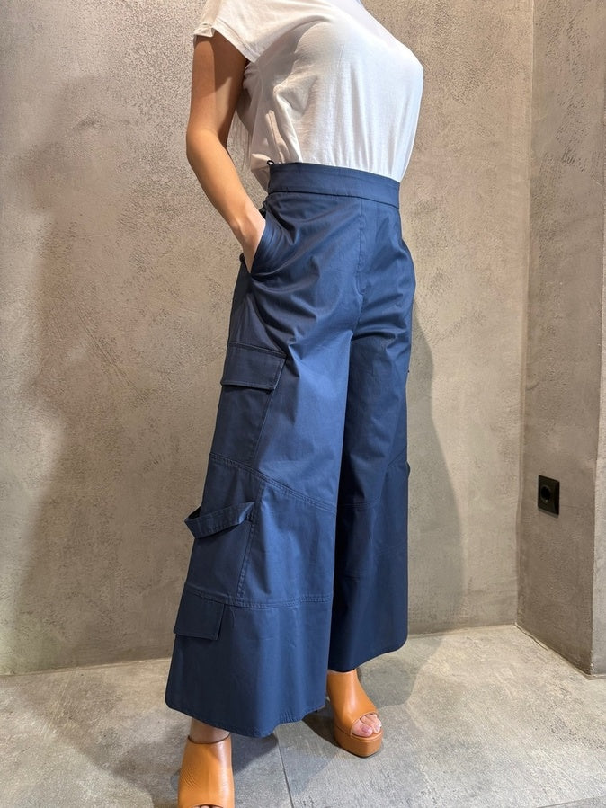 VIKTORIA PANTS BLUE - Vesta Donna