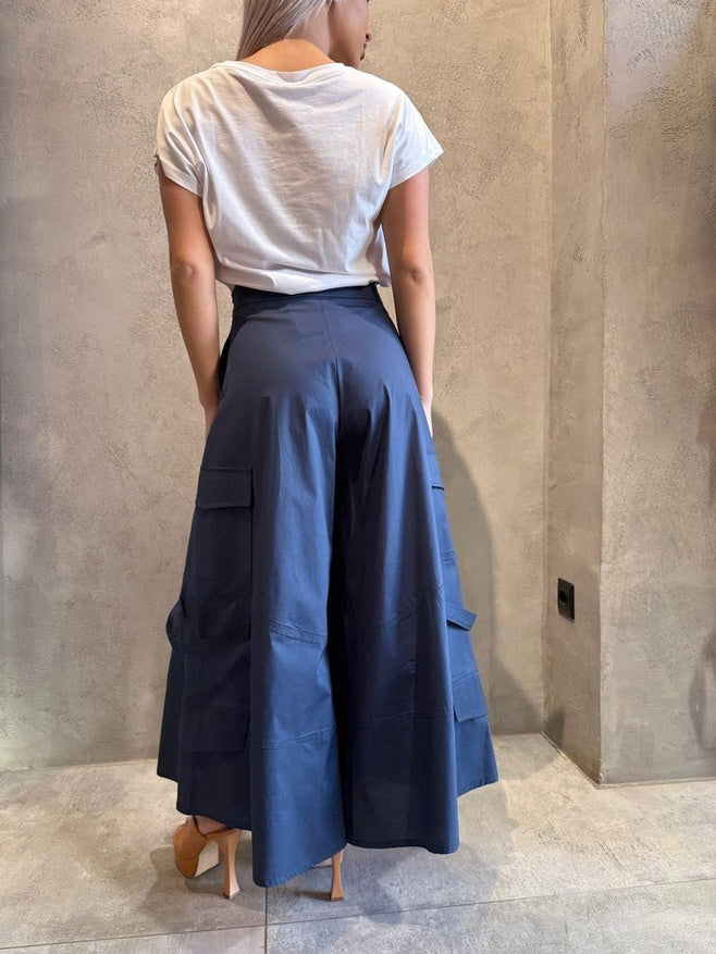 VIKTORIA PANTS BLUE - Vesta Donna