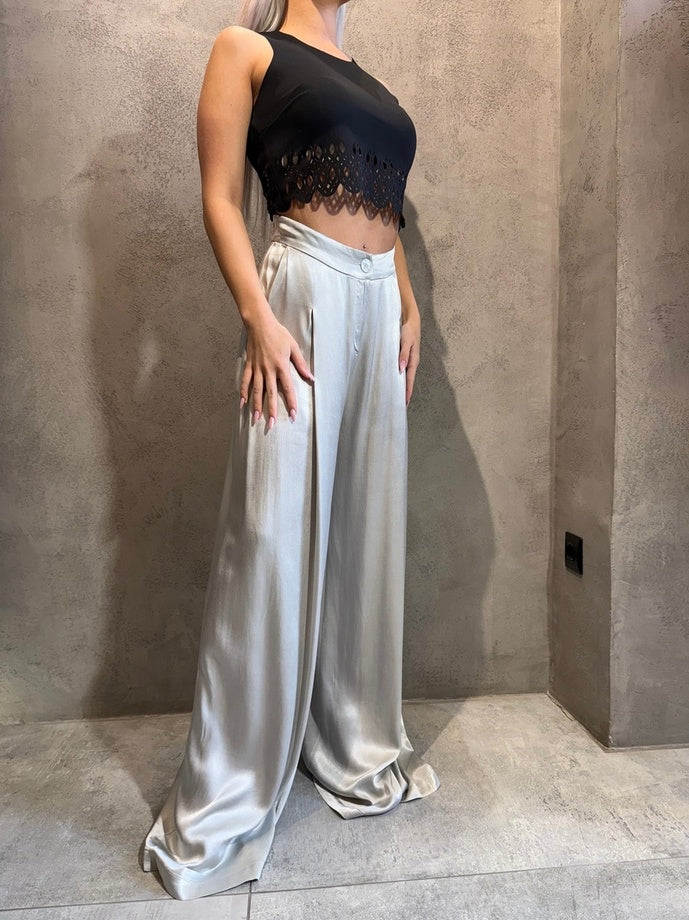 JESICA PANTS SILVER - Vesta Donna