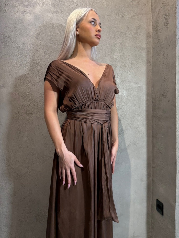 BRITANY DRESS BROWN