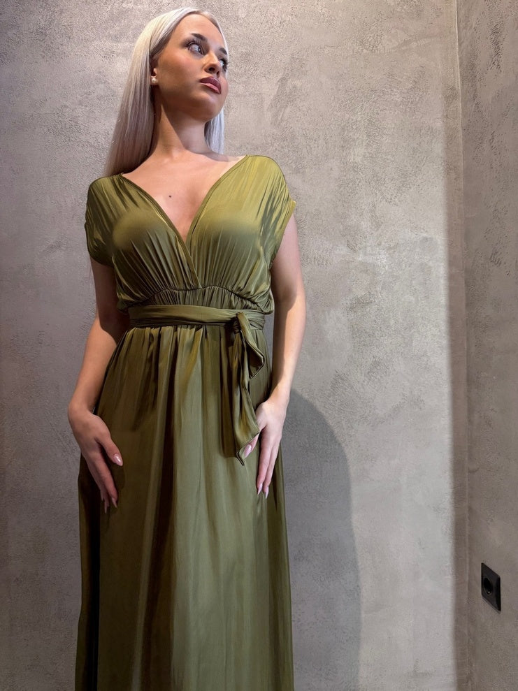 BRITANY DRESS OLIVE - Vesta Donna