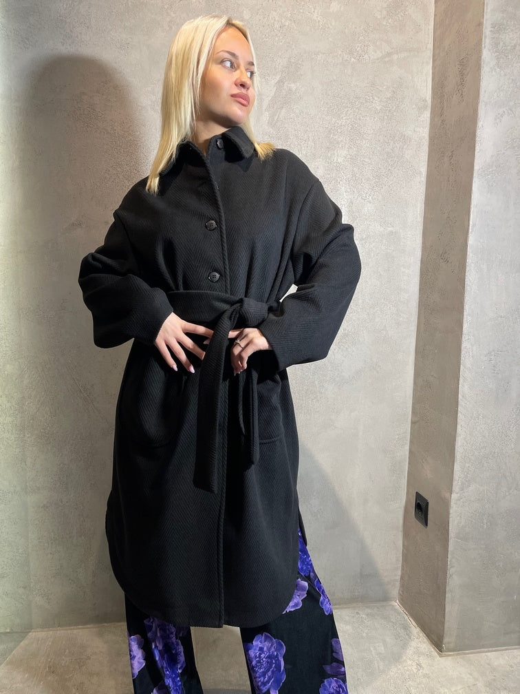 WILLOW COAT BLACK - Vesta Donna