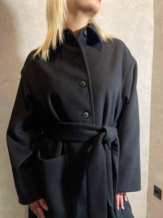 WILLOW COAT BLACK - Vesta Donna
