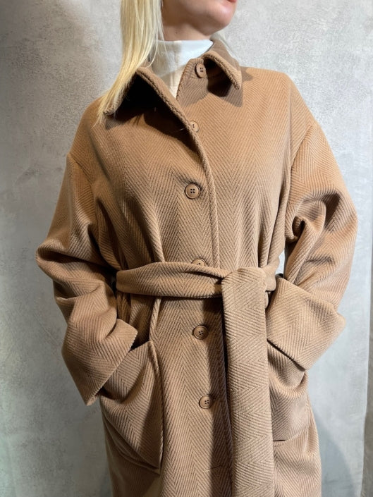 WILLOW COAT CAMEL - Vesta Donna