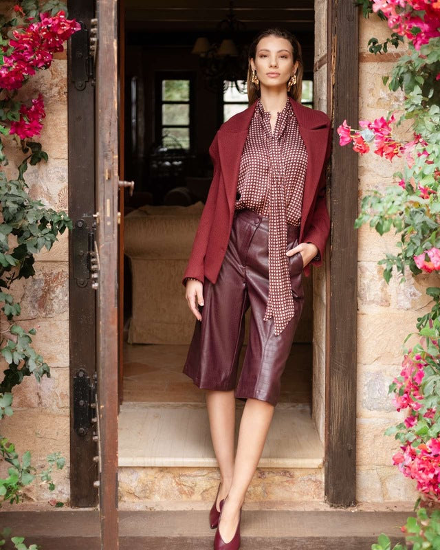 SIA CROCO SHORT PANTS - Vesta Donna